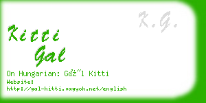 kitti gal business card